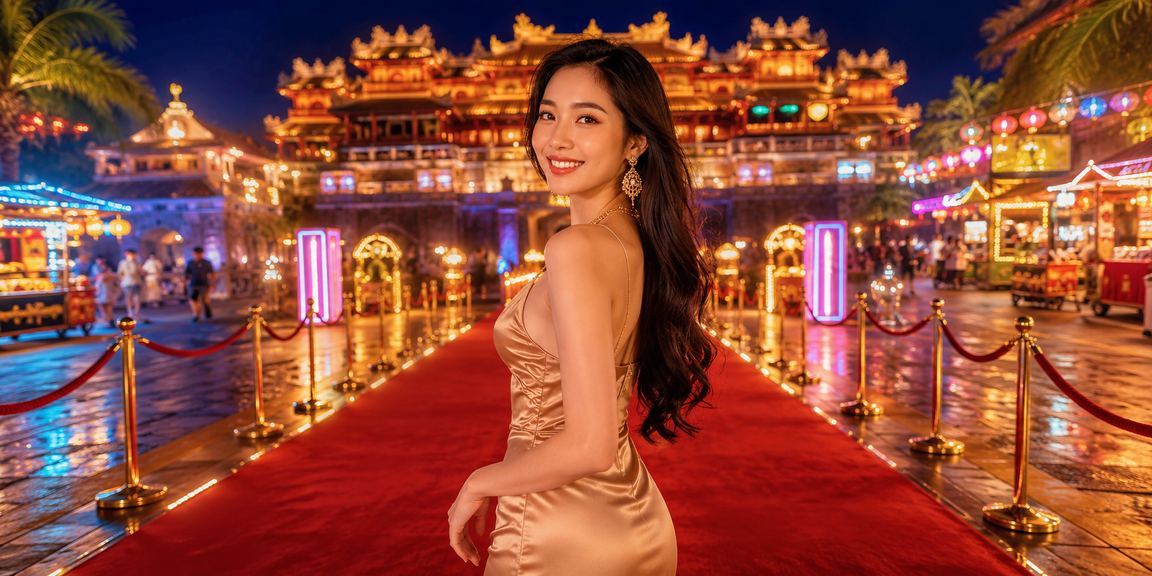 Người dùng tại chợ đêm Huế theo dõi kèo thể thao và đặt cược trực tuyến qua điện thoại